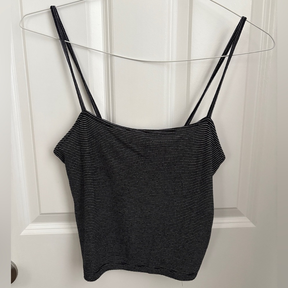 Forever 21 Striped Cropped Spaghetti Strap Baddie Party Tank Women’s Medium